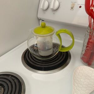 Bodum assum glass teapot w/infuser green